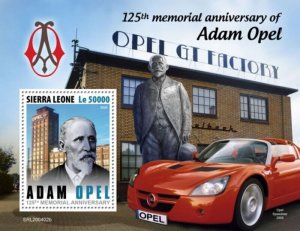 Sierra Leone - 2020 Adam Opel Automobiles - Stamp Souvenir Sheet - SRL200402b