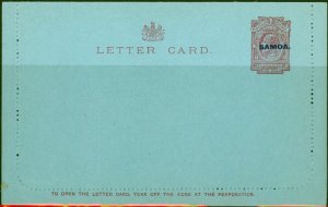 Samoa 1914 1d Reply Letter Card of N.Z Opt Samoa H&G A1 V.F & Attractive Scarce