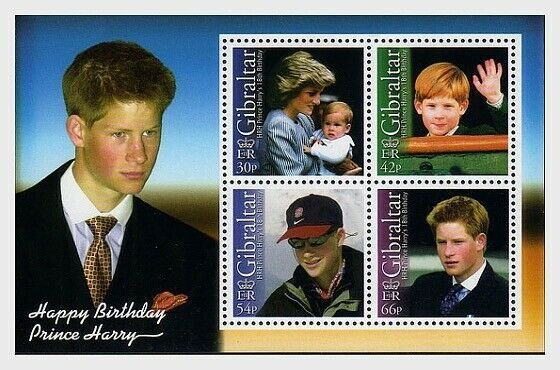 2002  GIBRALTAR  -  SG. MS1024-  PRINCE HARRY 18th - UNMOUNTED MINT