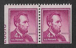 1036b,MNH booklrt pair partial plate #