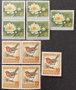 Germany 1957 #773-4, Wholesale Lot of 5, MNH, CV $5.