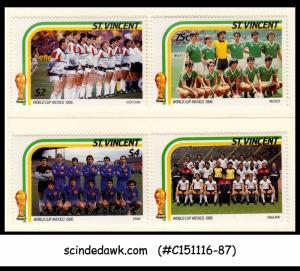 ST. VINCENT - 1986 WORLD CUP FOOTBALL MEXICO '86 -  4V MNH