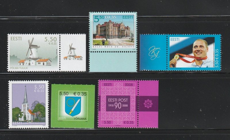 Estonia 602-607 Sets MNH Various