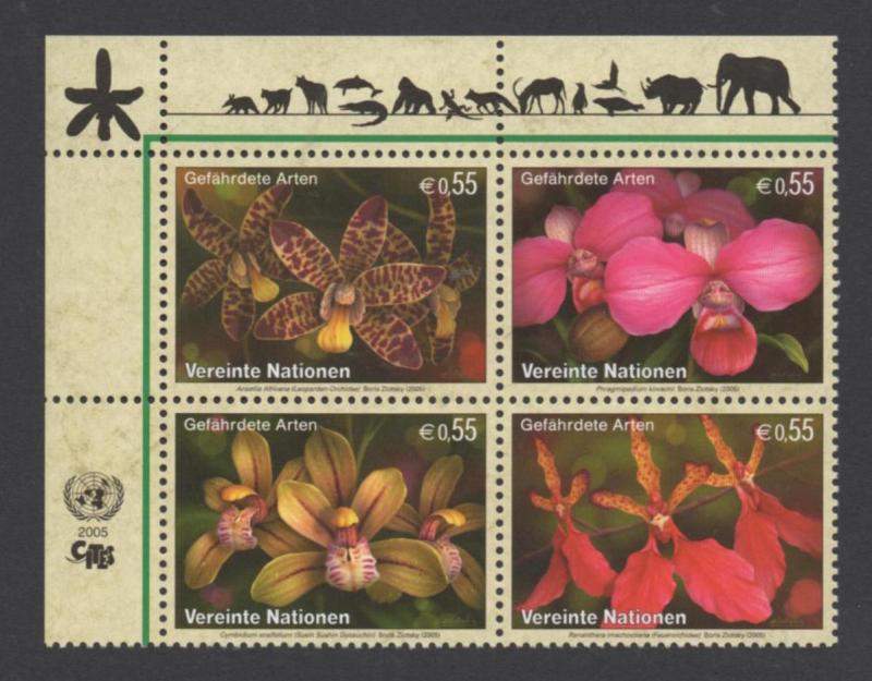 SCOTT 360-363  MNH  UN VIENNA  block of 4 2005