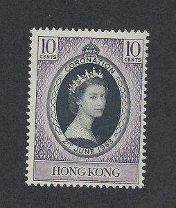 HONG KONG SC# 184 F-VF MNH 1953