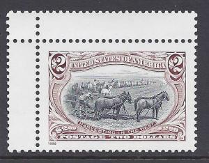 3209i Catalog # Trans-Mississippi 1998 yr $2 Harvesting in the West