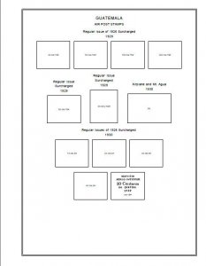 PRINTED GUATEMALA [CLASS.] 1871-1940 STAMP ALBUM PAGES (38 pages)