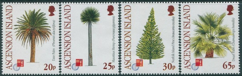 Ascension 1997 SG704-707 Hong Kong Stamp Exhibition Trees set MNH