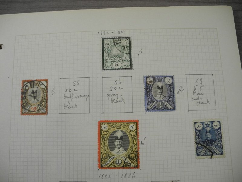 PERSIA, Excellent Stamp Collection hinged on pages