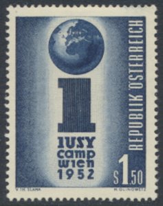 Austria    SC# 581   MVLH   Globe & Dot  see details and scans 