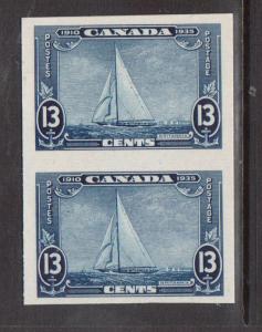 Canada #216P XF Imperf Proof Pair On Card