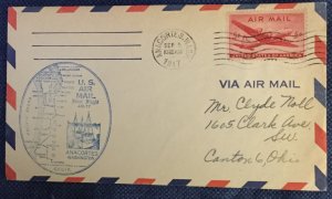 US First Flight Cover AM 77 Ancortes WA to Bellingham WA 9/5/1947 #C32 L19