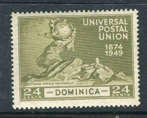 DOMINICA; 1949 early GVI UPU issue Mint hinged Shade of 24c. value