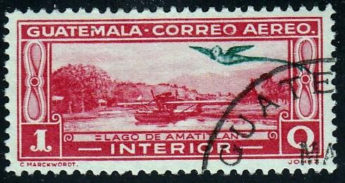 Guatemala #C45 Lake Amatitlan With Quetzal Ovpt. 1935 MLH