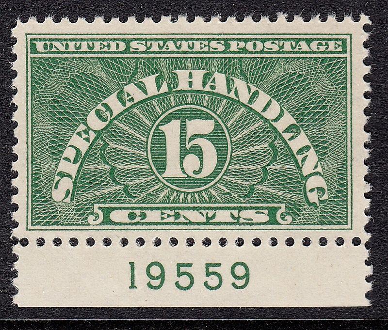 1928 Sc QE2 Special Handling MNH XF plate no. Hebert CV $19