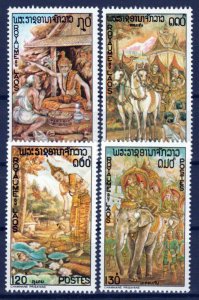 Laos 268-268C MNH Scenes from Vet Sandone Legend Elephants ZAYIX 0224S0227