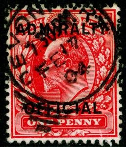 SGO108, 1d scarlet, FINE USED, CDS. Cat £22.