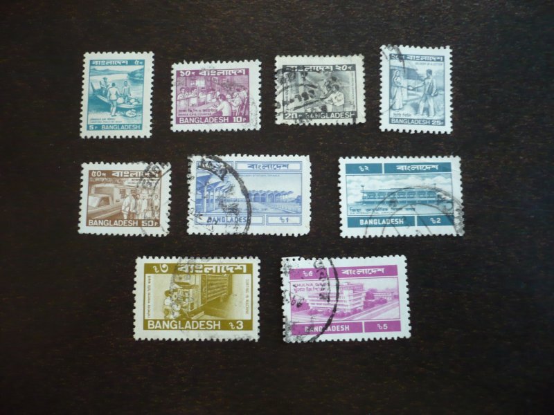 Stamps - Bangladesh - Scott# 234-270 - Used Part Set of 9 Stamps