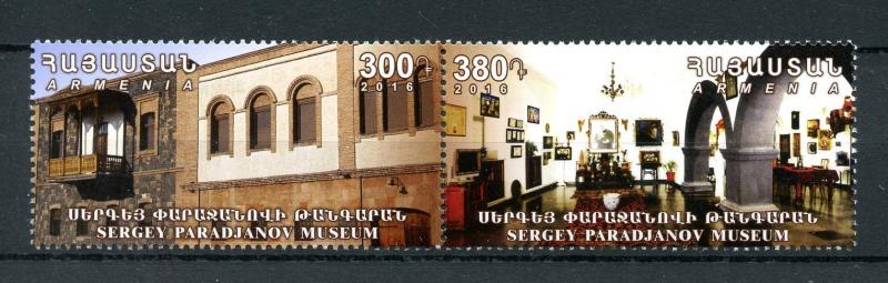 Armenia 2016 MNH Sergey Paradjanov Museum 2v Set Museums Architecture Art Stamps 