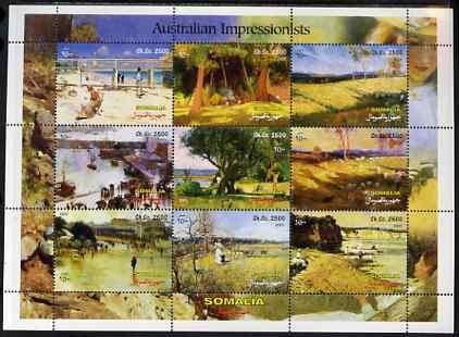 SOMALIA SHEET IMPRESSIONISM ART PAINTINGS PAINTING