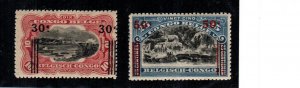 Belgian Congo #68, 69  MNH  Scott $6.65