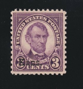 US 661 3c Kansas Overprint Mint F-VF OG NH SCV $35