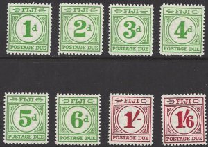 Fiji #J12 -19, MNH set, postage dues, issued 1940