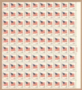 #1597  McHenry Flag.   MNH 15¢  Sheet of 100 stamps. Issued in 1978.