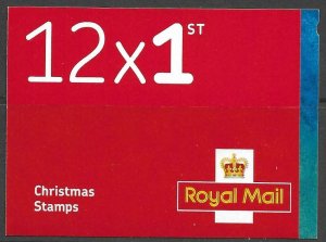 LX55 2017 Christmas Barcode Booklet 12 x 1st Class Cylinder W1W1W1W1 