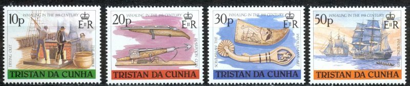 Tristan Da Cunha Sc# 434-437 MNH 1988 Whaling