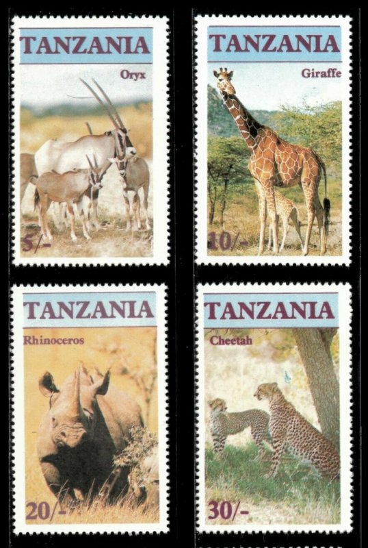 Tanzania 1986 - African Wildlife - Set of 4v - Scott 319-22 - MNH