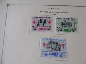 Liberia 1892-1976 Stamp Collection on Scott International Stamp Album Pages
