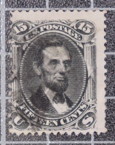 Scott 77 15 Cents Lincoln Used Nice Stamp SCV $175.00 