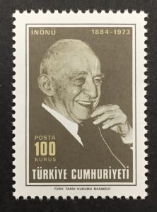 Turkey 1973 #1971, President Inonu, MNH.