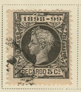 A5P62F39 Spain War Tax Stamp 1898 5c used-