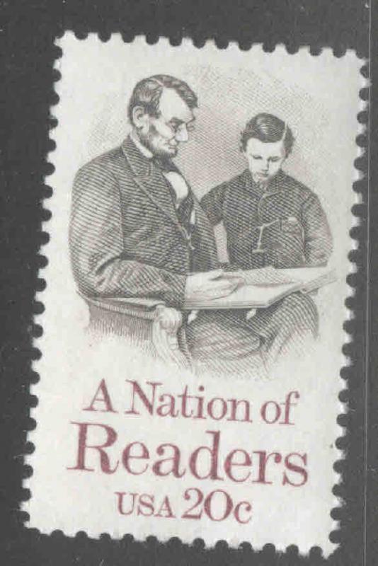 USA Scott 2106 MNH* Lincoln readingn stamp