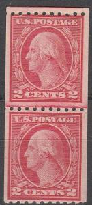 US #488 F-VF Unused Joint Line Pair  CV $40.00  (A8669)