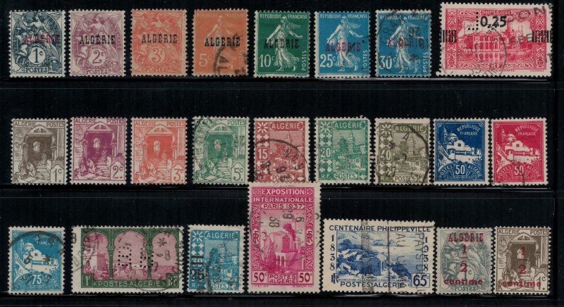 Algeria Collection of 24 different earlies, mint & used