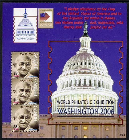 Nevis 2006 Washington Stamp Exhibition (Mahatma Gandhi) p...