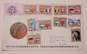 HONDURAS  PICTORIAL ADS HOTEL MAYA 2 DIFF. 1976