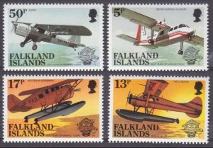 1983 Falkland Islands 386-389 Airplanes