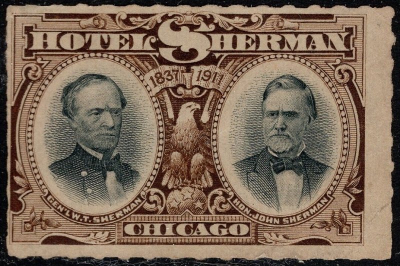 1911 US Cinderella Hotel Sherman Chicago 1837-1911 Vignettes Two Famous Shermans