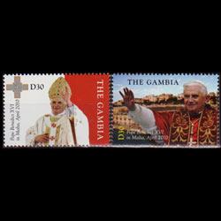 GAMBIA 2010 - Scott# 3299-300 Pope Benedict Set of 2 NH