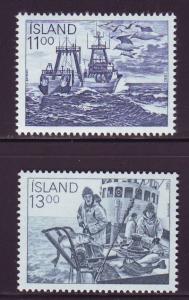 Iceland Sc 575-6 1983 Fishing Industry  stamps mint NH