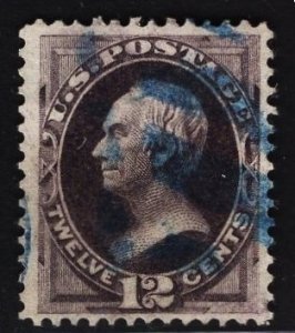 US Stamp #162 12c Blackish Violet Clay USED SCV $135