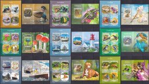 Gs1596-04 2019 Sao Tome & Principe Birds Butterflies Marine Life Fauna ! 9+9 Mnh