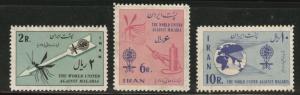 IRAN Scott 1204-6 MNH** Anti-Malari set 1962 CV $5