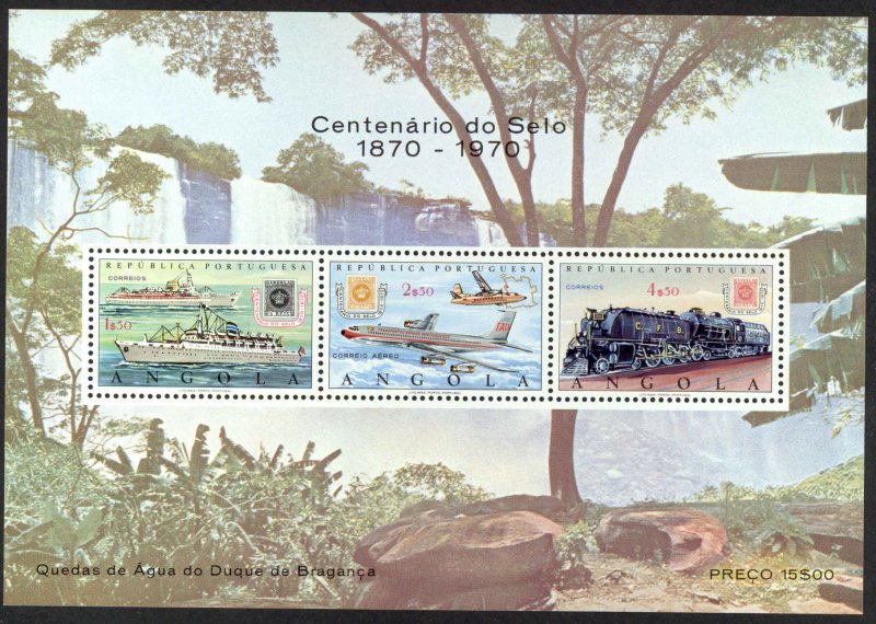 Angola Sc# C36a MNH Souvenir Sheet 1970 Stamp Centenary