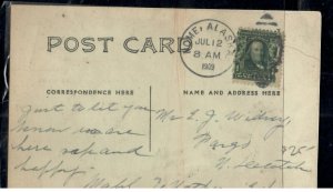 UNITED STATES COVER (P1607B) 1909 1C FRANKLIN ON PSC FROM NOME, ALASKA TO N.DAKO 