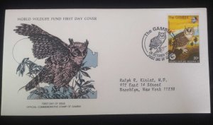 EL)1978 GAMBIA, WORLD WILDLIFE FUND, WWF, ABUKO NATURE RESERVE, MILKY OWL, CIRCU